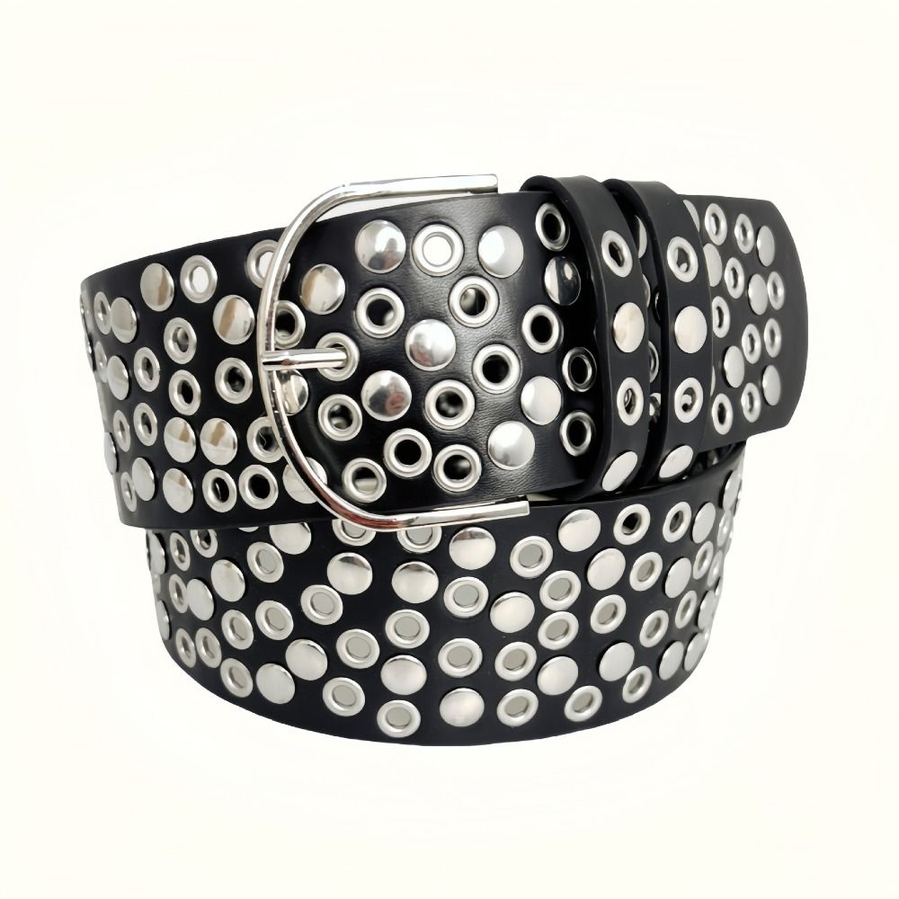 Streetwear Brand Belts - Punk Hollow Eyelet Rivet Belt Luxury