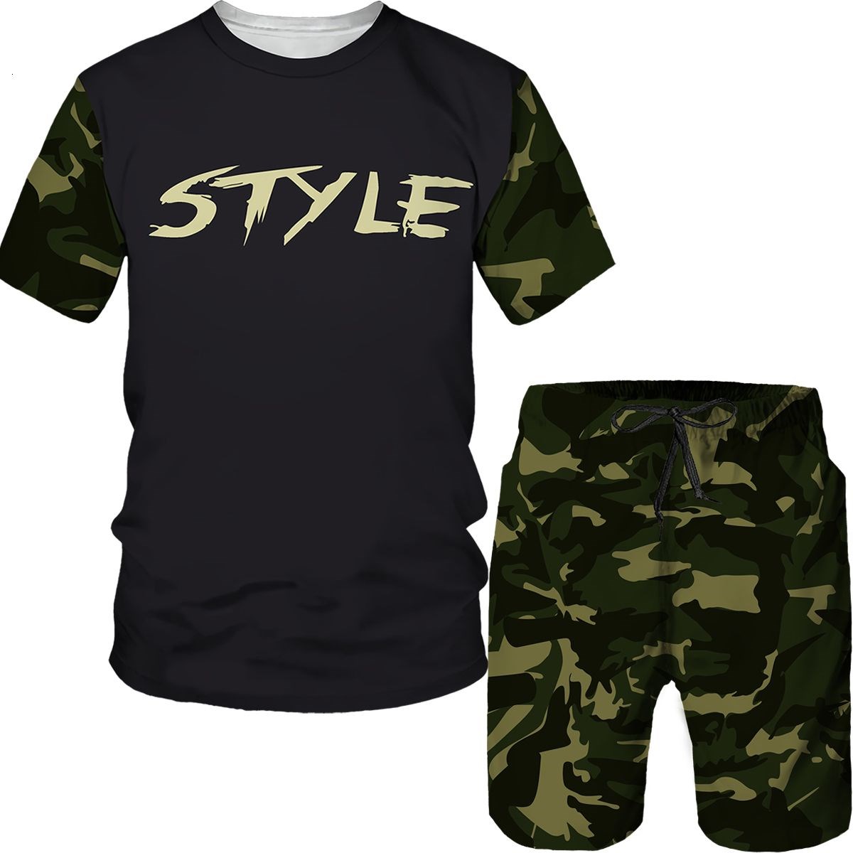 Streetwear Brand Shorts - Camouflage Men's Suits Camo 3D Print