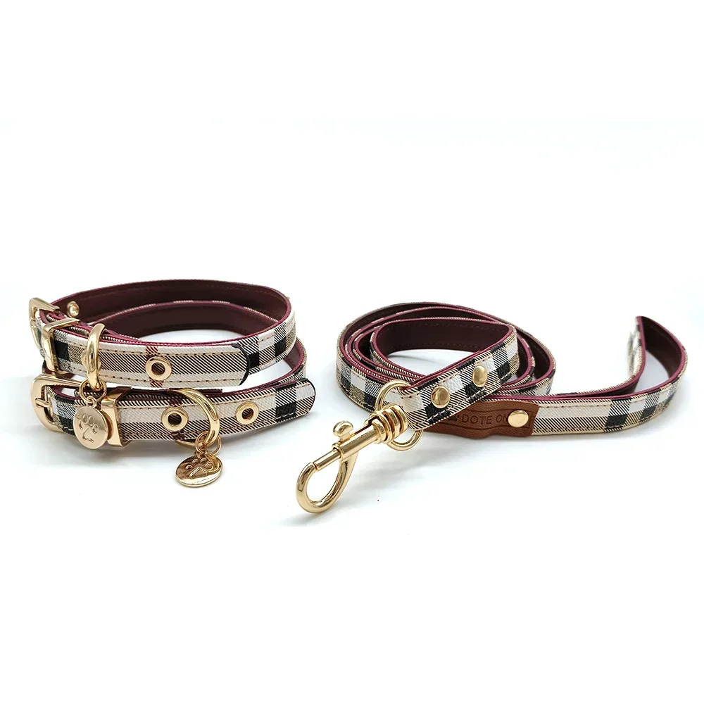 Pet Collar and Leash Set Leath - огляд і ціна Off White Belt