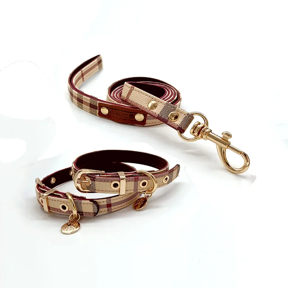 Pet Collar and Leash Set Leath - огляд і ціна Off White Belt
