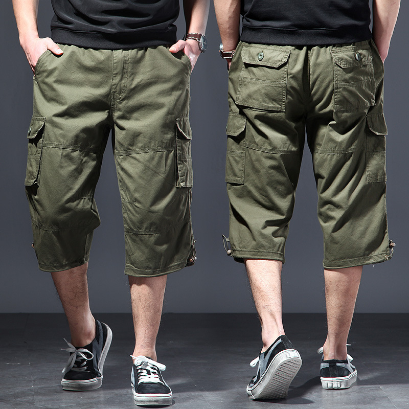 Men's Cotton 3/4 Pants Loose P - огляд і ціна Streetwear Brand Shorts