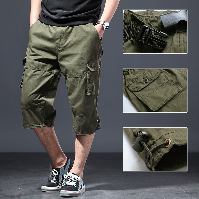 Men's Cotton 3/4 Pants Loose P - огляд і ціна Streetwear Brand Shorts
