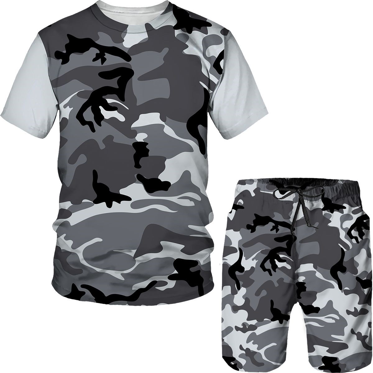 Camouflage Men's Suits Camo 3D - огляд і ціна Streetwear Brand Shorts