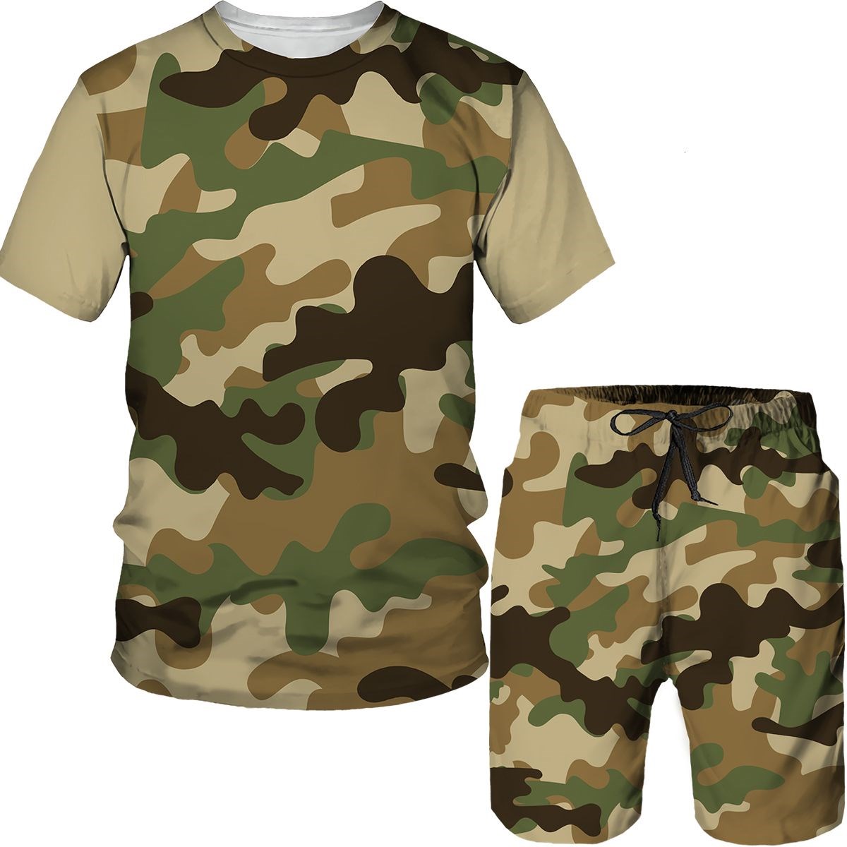 Camouflage Men's Suits Camo 3D - огляд і ціна Streetwear Brand Shorts