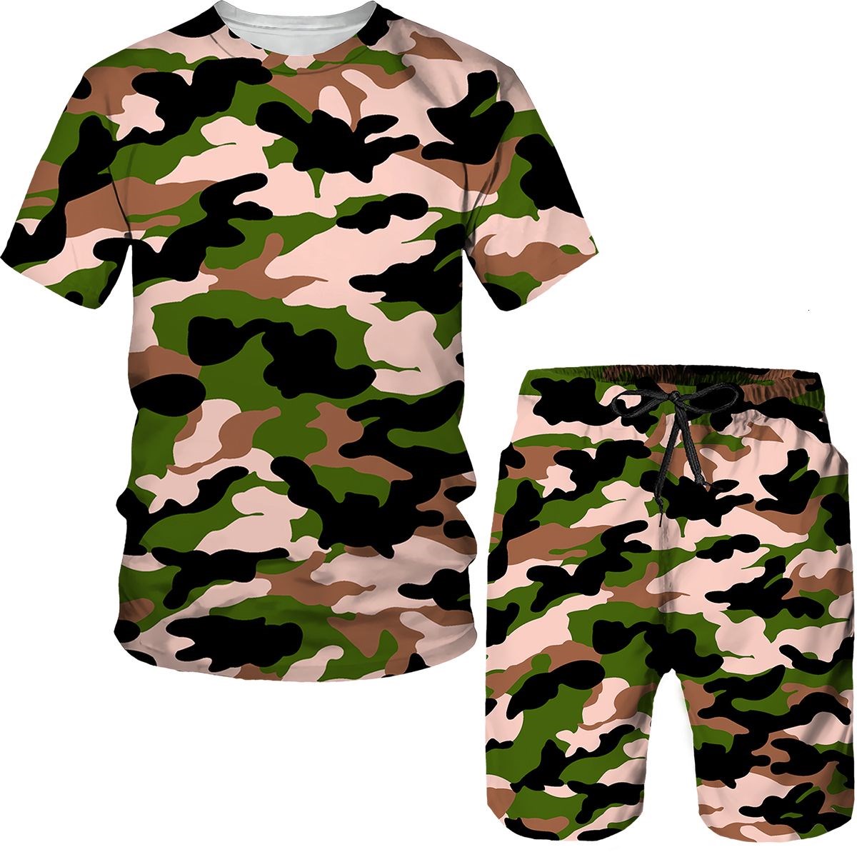 Camouflage Men's Suits Camo 3D - огляд і ціна Streetwear Brand Shorts