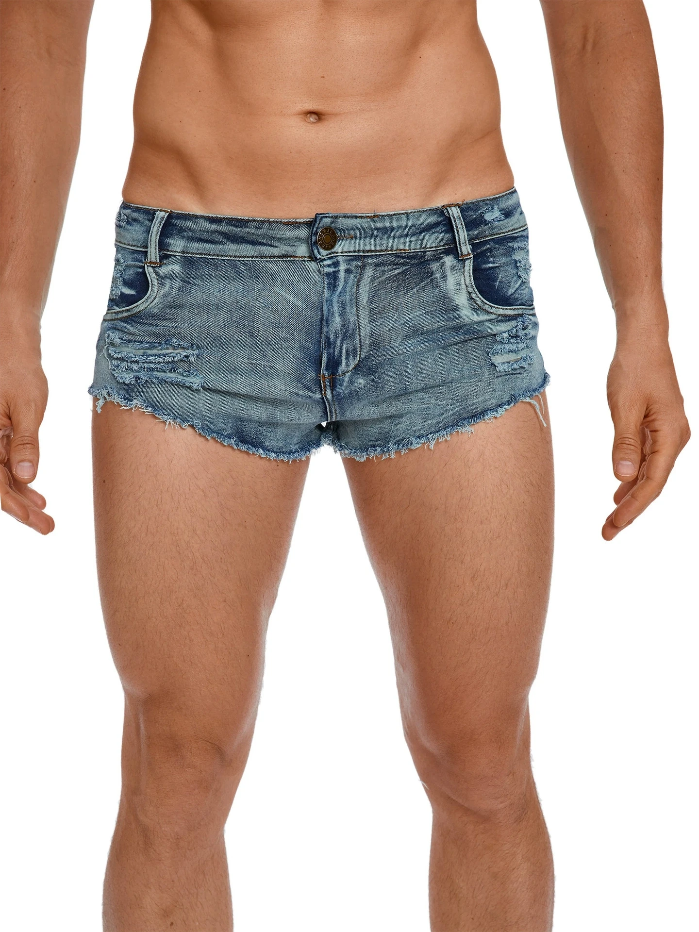 Men's Low Waist Jeans Shorts F - огляд і ціна Streetwear Brand Shorts
